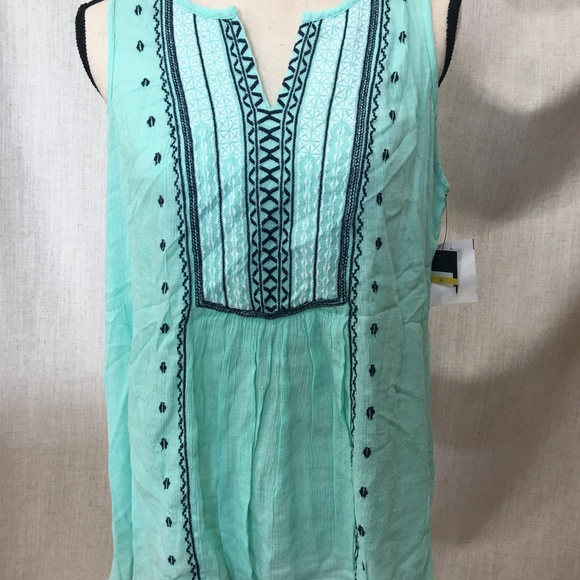 crown & ivy Tops - Crown & Ivy  sleeveless gauzy blouse NWT  M